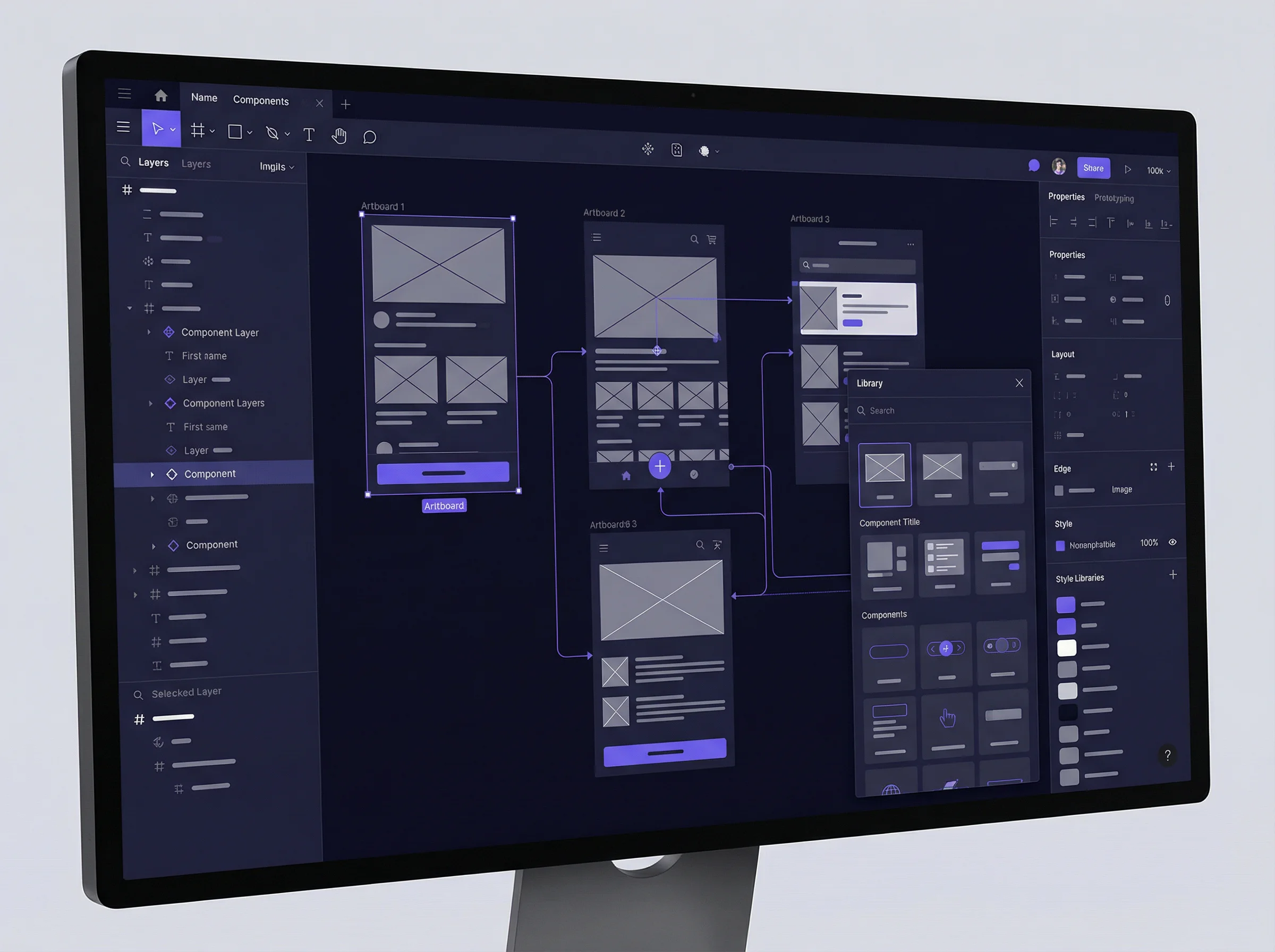 Работа в Figma: прототипы и дизайн-библиотеки, 800x600px